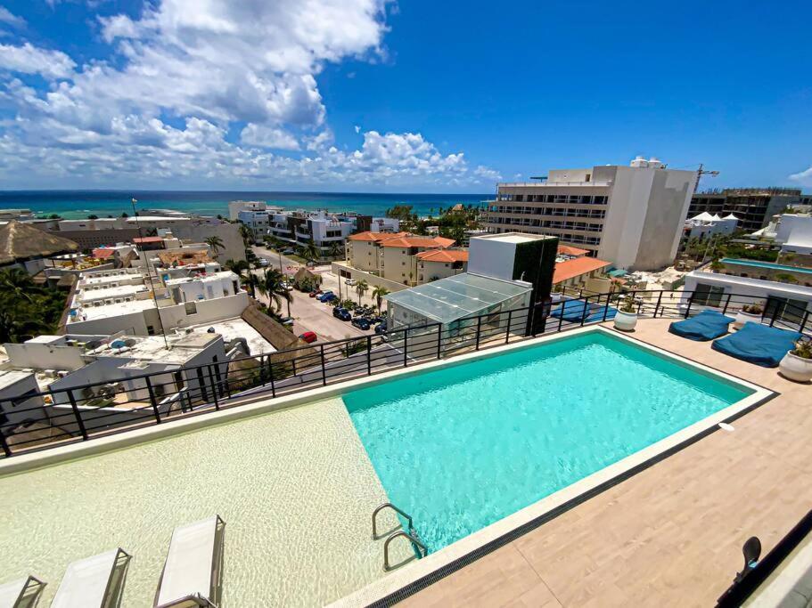 Апартаменты Beautiful + Luxury + Ocean View + Pool Плая-дель-Кармен Экстерьер фото