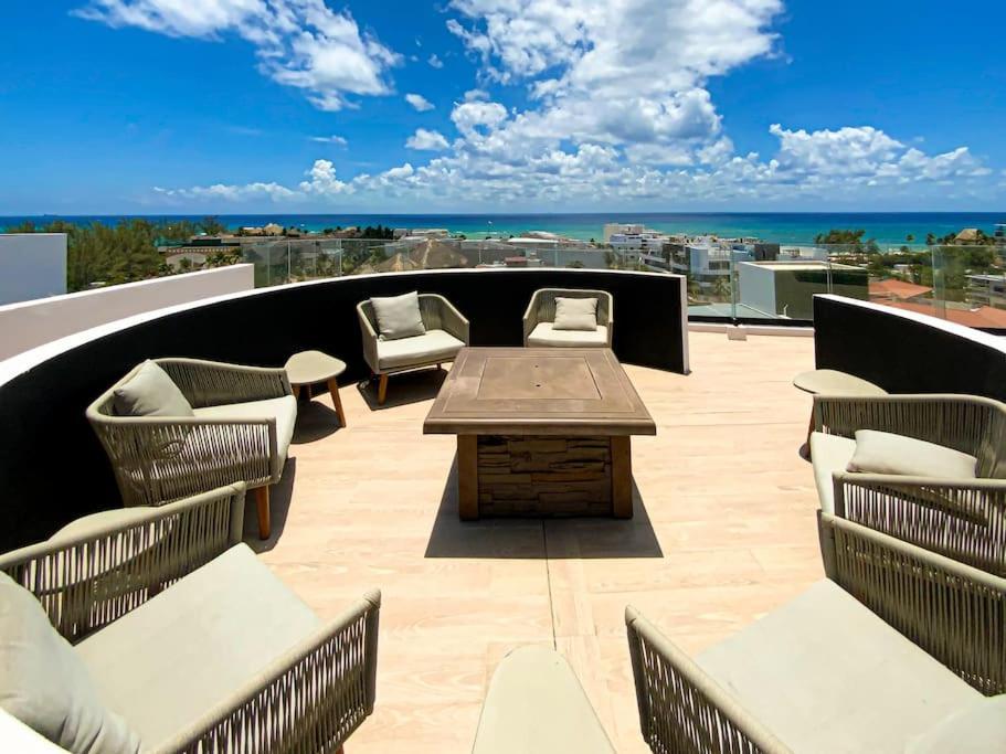 Апартаменты Beautiful + Luxury + Ocean View + Pool Плая-дель-Кармен Экстерьер фото