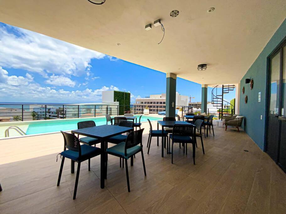 Апартаменты Beautiful + Luxury + Ocean View + Pool Плая-дель-Кармен Экстерьер фото