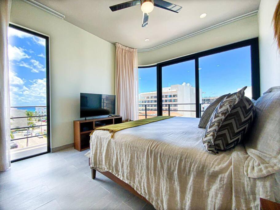 Апартаменты Beautiful + Luxury + Ocean View + Pool Плая-дель-Кармен Экстерьер фото